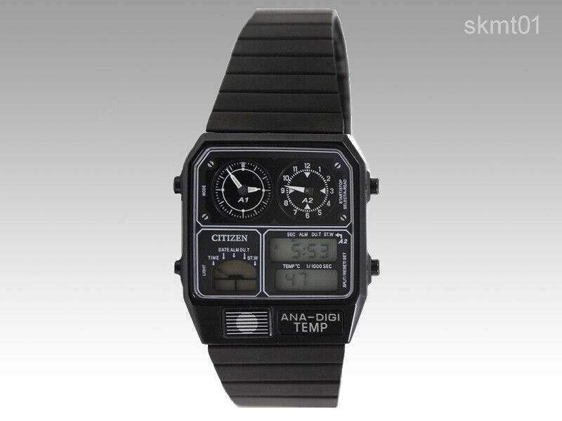 CITIZEN ANA-DIGI TEMP JG2105-93E Black Mens watch from Japan CITIZEN ANA-DIGI TEMP JG2105-93E Black Mens watch from Japan