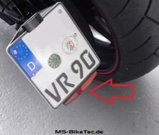 Rückstrahler, Reflektor für seitl. u. mittigen Kennzeichenhalter, Motorrad