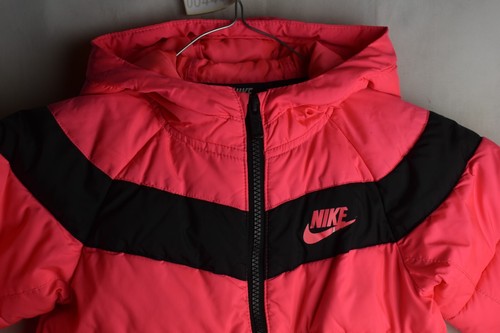 Nike Kids Girls Padded Hooded Puffer Jacket Pink Size 3/4Yrs Outdoor - Picture 2 of 8
