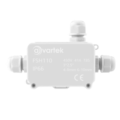 IP66 Abzweigdose wasserdicht 3-fach Außen Elektro Kabelverschraubung - weiß