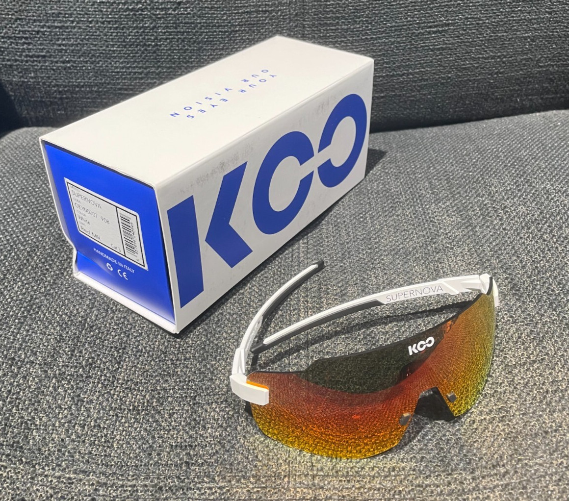 Koo Supernova White Frame Red Mirror Lenses Uni - Cycling sunglasses