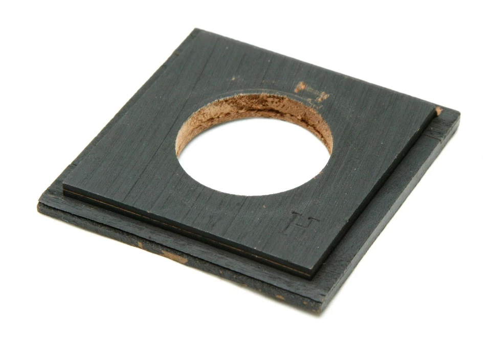 Placa de lente de madeira Graflex 2-1/4 x 3-1/4" (2x3") para Copal #0 com furo 31,3 mm. - Imagem 2 de 2