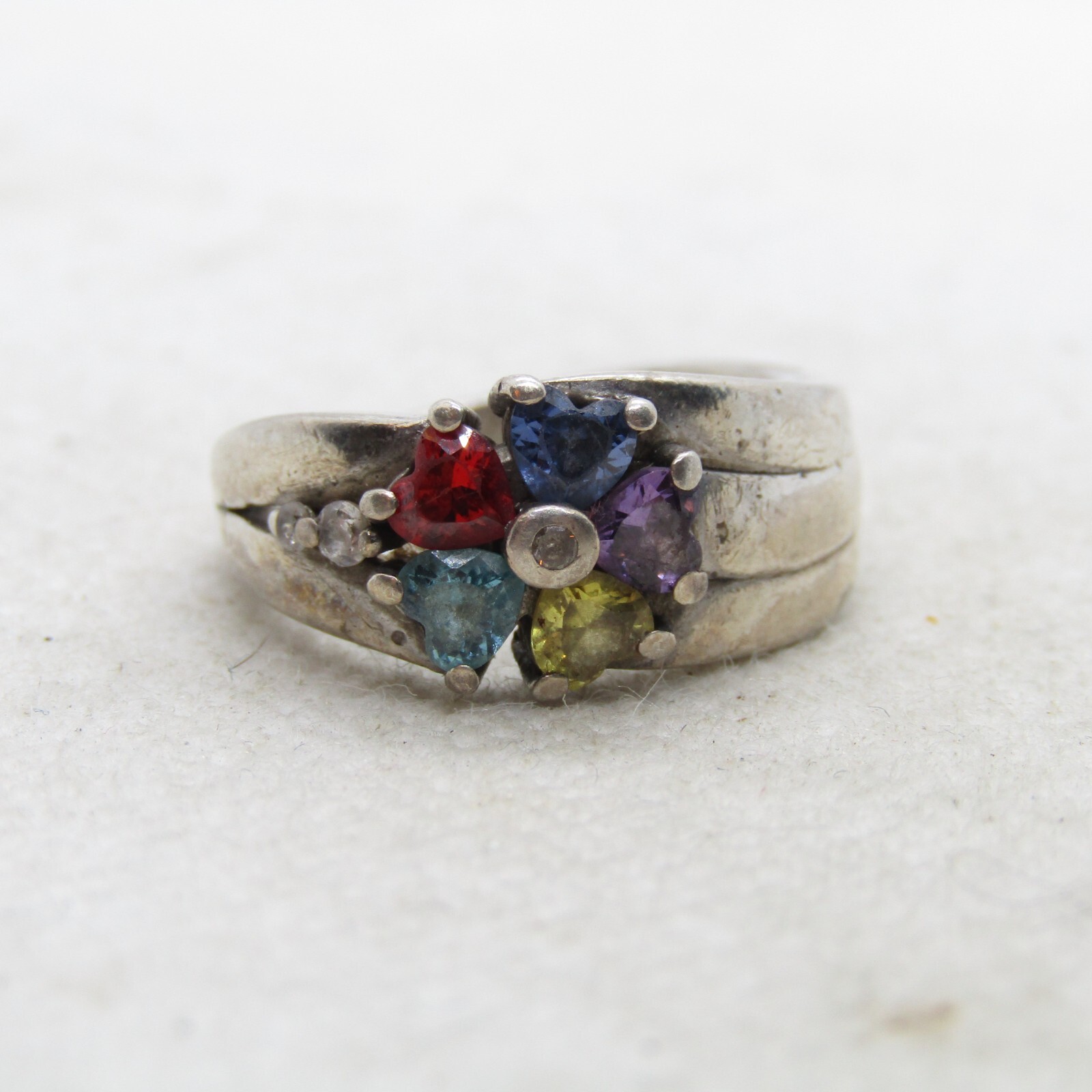 Sterling Silver 925 Assorted Gemstone Amethyst Bi… - image 1