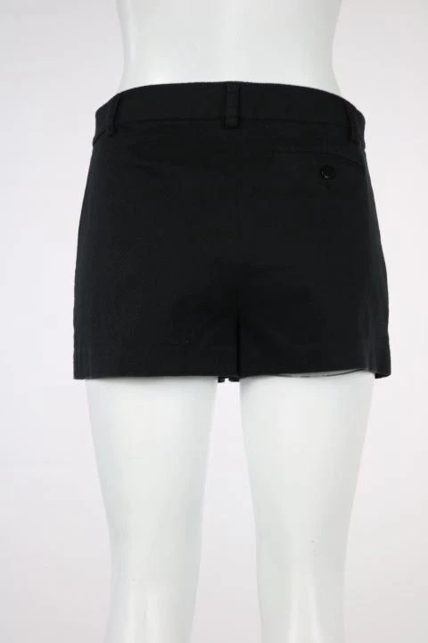 Catherine Malandrino Womens Shorts Size 4 Black Textured Cotton Casual - Image 2 of 4