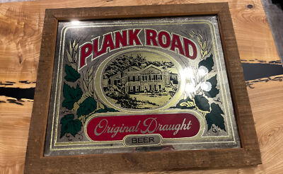 Vintage Plank Road Original Draught Beer Brewery Sign Mirror | eBay