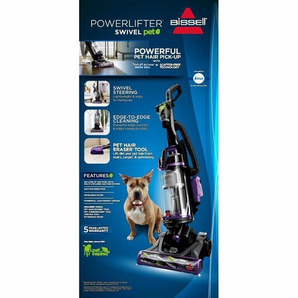 BISSELL PowerLifter Pet Upright Vacuum Cleaner Black/Purple (2260