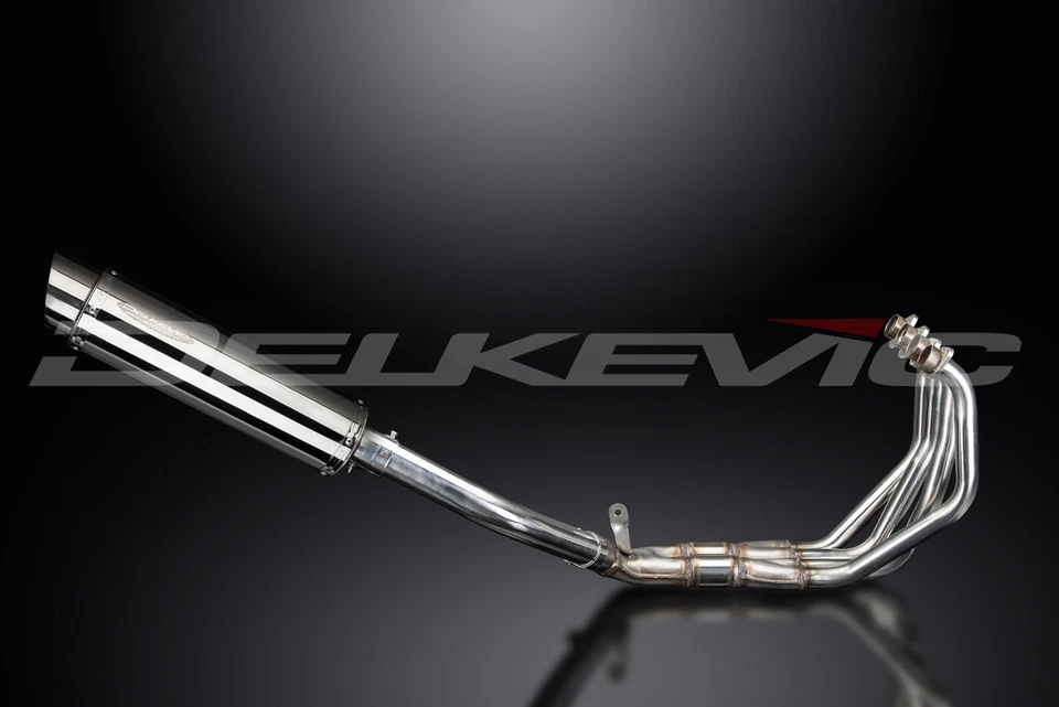 Honda CBR900RR CB900F 919 1992-2008 Full Exhaust 4-1 14" Round Stainless Muffler - Image 2 of 4