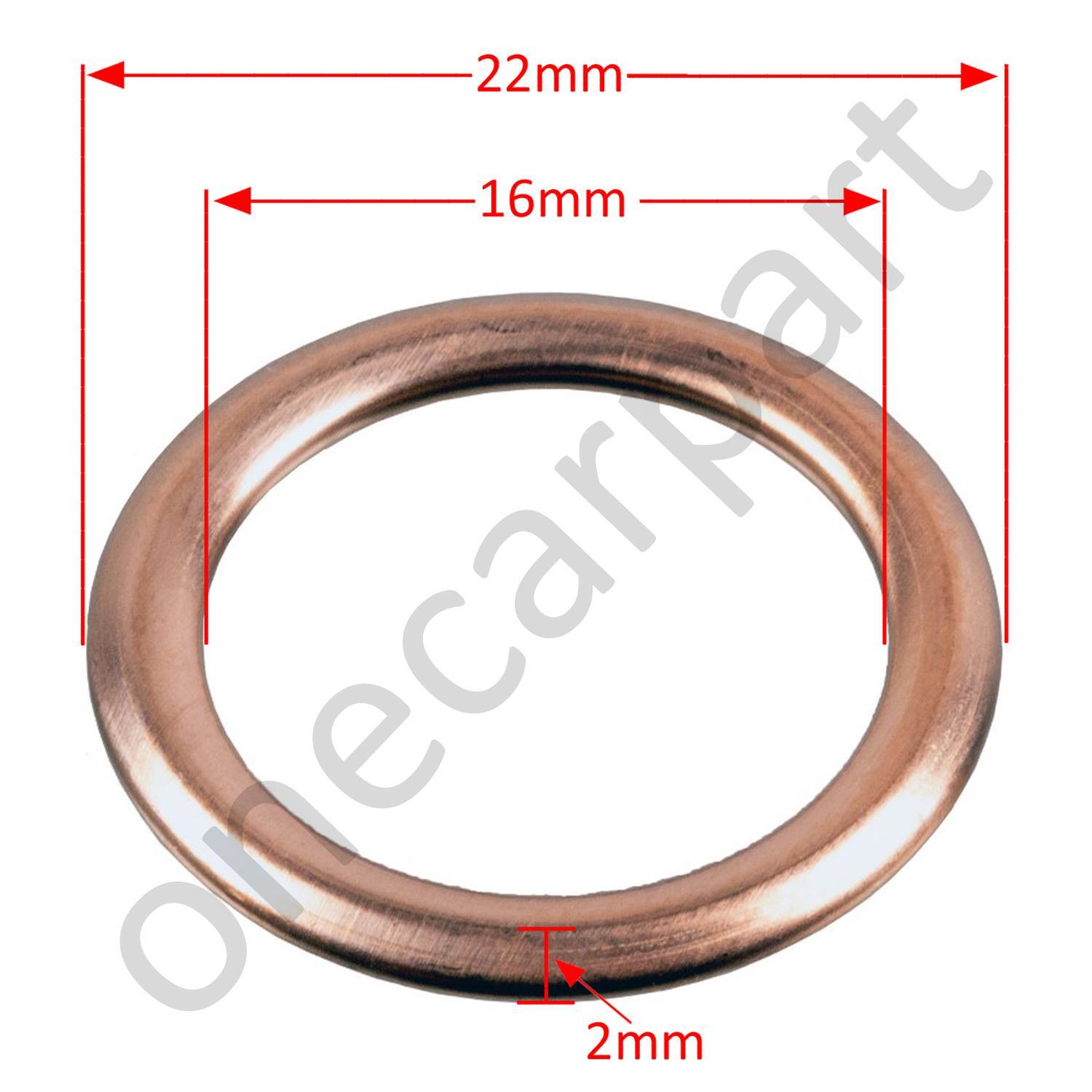 5 Oil Drain Plug Sealing Washers Febi 44850, For Citroen Dacia DS Fiat