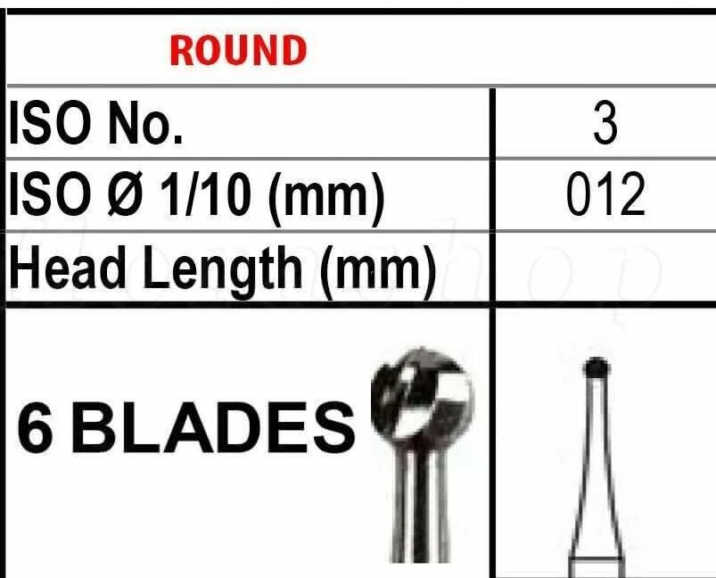 Fresas de carburo FGOS3 agarre de fricción FG y quirúrgico hecho en China 10-100 fresas Foto 2 de 2