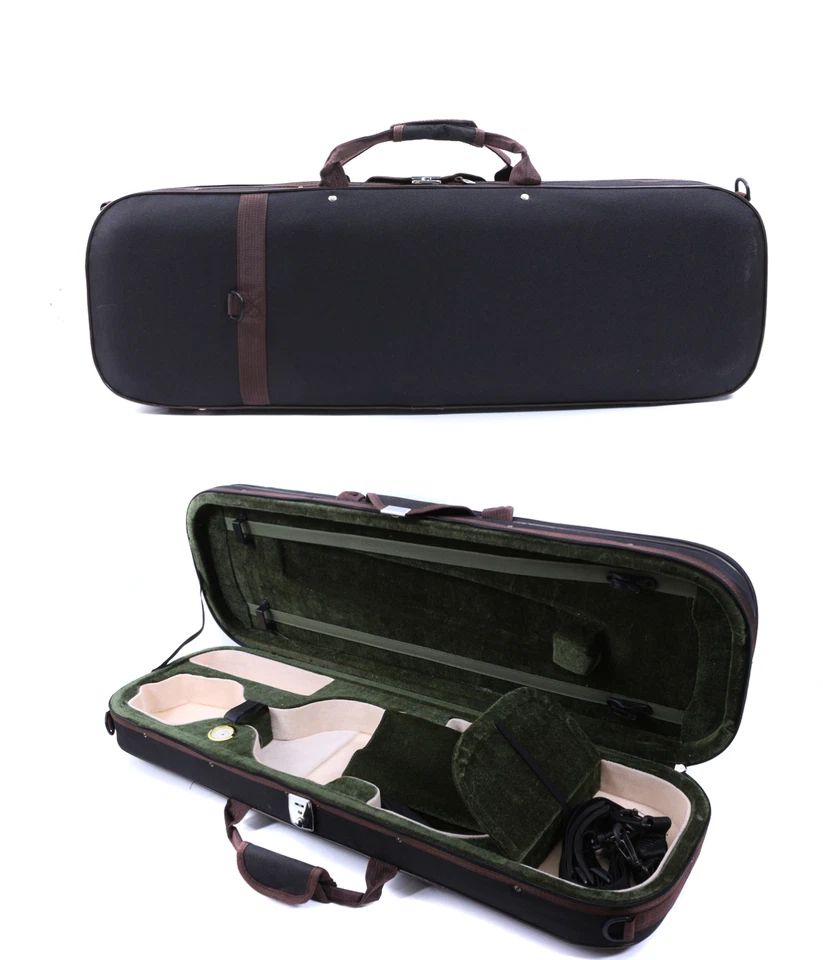 Master Violin 4/4 Full Size Flamed European Maple Ebony with Case Bow Tuners - Image 2 of 4