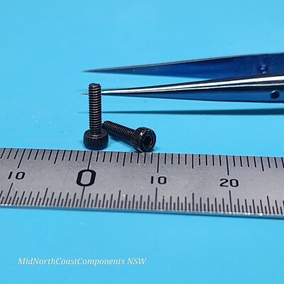 Micro M2 x 8mm Hex Socket Cap Head Screws 10.9 Black Oxide Steel DIN912