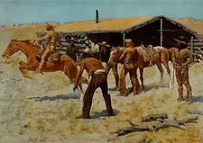 Frederic Remington Western Poster Print The Coming and Going of the Pony Express
