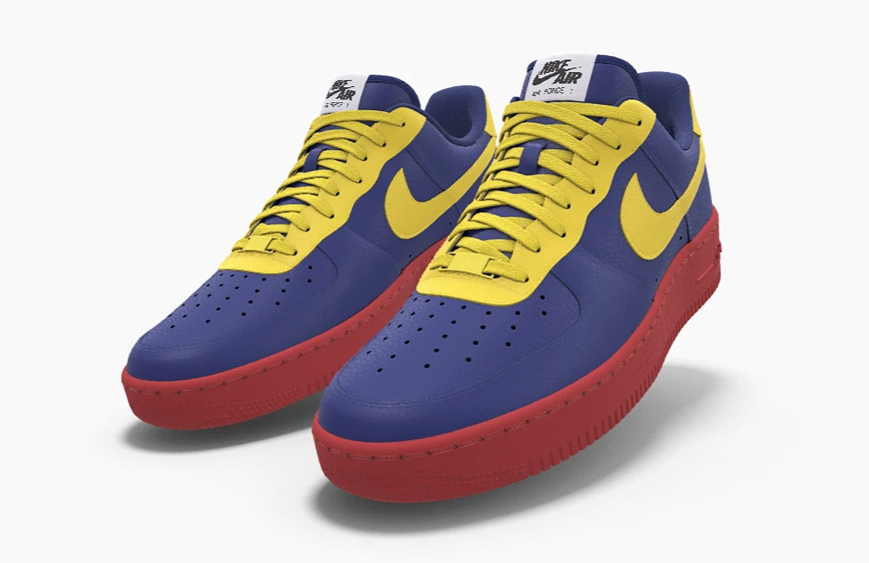 Pies suaves cupón Frágil $195 NIB NEW NIKE Air Force 1 Custom Team Venezuela &amp; Colombia Leather  Shoes | eBay