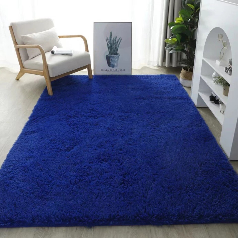 Plush Rugs/Carpet TieDye Long Pile Square Antislip Bedside Bedroom