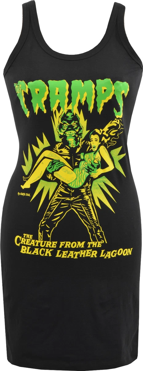 WOMENS PSYCHOBILLY DRESS CRAMPS CREATURE FROM BLACK LEATHER LAGOON B-MOVIE S-XL