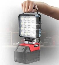 Upgrade Dual Switch Cordless Work Light for Milwaukee Light,Ecarke 70W 7000LM LE