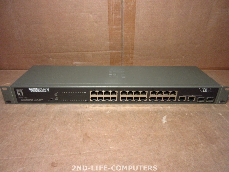 LevelOne GSW-2473 Web Smart 24-Port 10/100 2x SFP Ports 19" Network sWitch