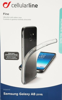 Cellularline Fine Cover Schutzhülle Backcover für Samsung Galaxy A8 2018