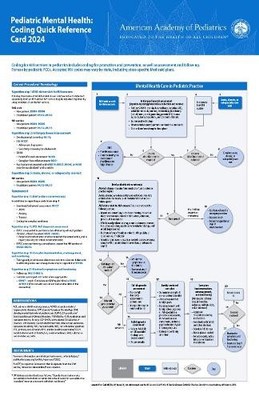 Pediatric Mental Health: Coding Quick Reference Card 2024 - 9781610026895