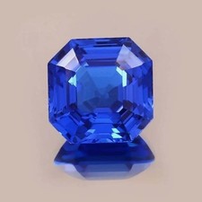 12ct + Natural Ceylon Blue sapphire Ascher cut Gemstone Certified Sapphire