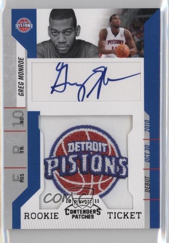 Greg Monroe #107 2010 Panini Playoff Contenders Patches card