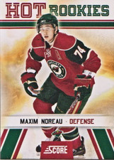 2010-11 Score #536 Maxim Noreau HR RC Rookie Card. rookie card picture