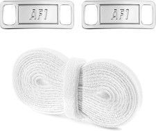 Flat Shoe Laces with AF1 Metal Tags for Air Force 1S