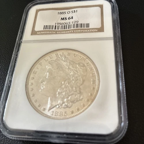 1885-O Morgan Silver Dollar NGC MS64. Clear Details And Beautiful Coin.
