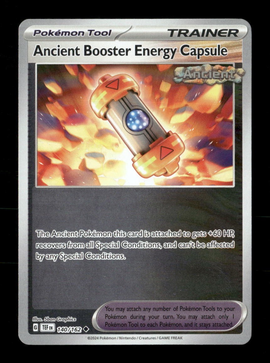 Ancient Booster Energy Capsule 140/162 Temporal Forces Reverse Holo NM/M Pokemon