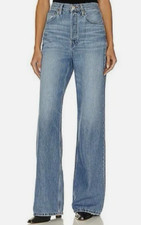RE/DONE 90 s High Rise Loose Wide Leg in Sunfaded Flow Jeans SIZE 28