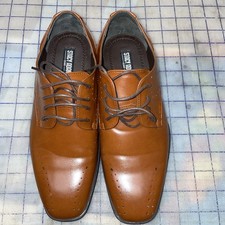Stacy Adams big boys youth size 5,5M dress shoes ,British Tan