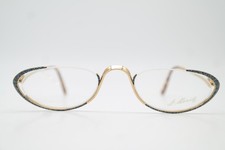 Vintage Glasses St. Moritz 4418 Gold Multicolor Blue Half-Rim Glasses Frame