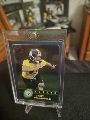 2003 TOPPS CHROME TROY POLAMALU ROOKIE CARD # 274