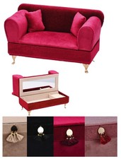 1 Pezzo Portagioie Divano Sofa' in Velluto 23,5 x 9,5 x 12,5 cm 4 Colori