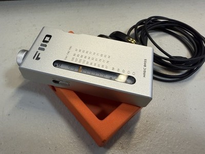 FiiO RR11 FM Portable Stereo Radio Receiver USB-C Charging w/ Case Silver