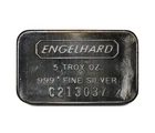 Engelhard 9th Series C Prefix Pebble Finish 5 oz .999 Fine Silver Bar #C213037