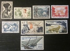 Lot 8 timbres Colonies AEF obl (voir photo)