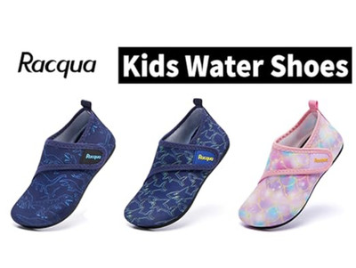 Racqua Kinder Jungen Mädchen Barfuß Wasserschuhe Meerjungfrau, Hai & Dinosaurier Design