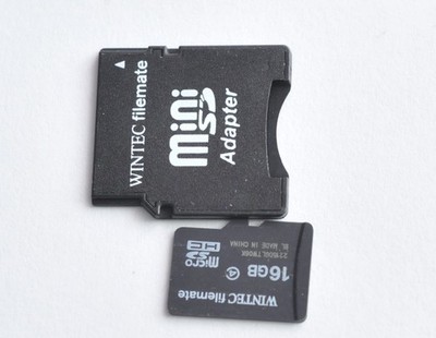 16GB Micro SD HC Memory Card with Mini SD Adapter Card