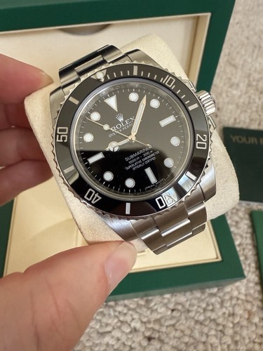 Rolex Submariner 114060 Black No Date Watch With Box And Accessories Rehaut - Picture 19 of 24