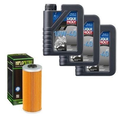 HiFlo Ölfilter Set LIQUI MOLY 10W-40 3L für Ural Solo 750 Bj.2002