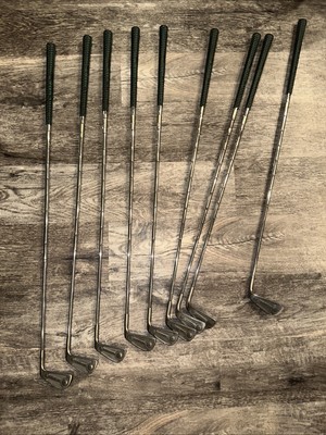 Vtg Acushnet Pinnacle Iron Set Right Hand Steel Shaft 3-9 Irons w/ P, S Wedge