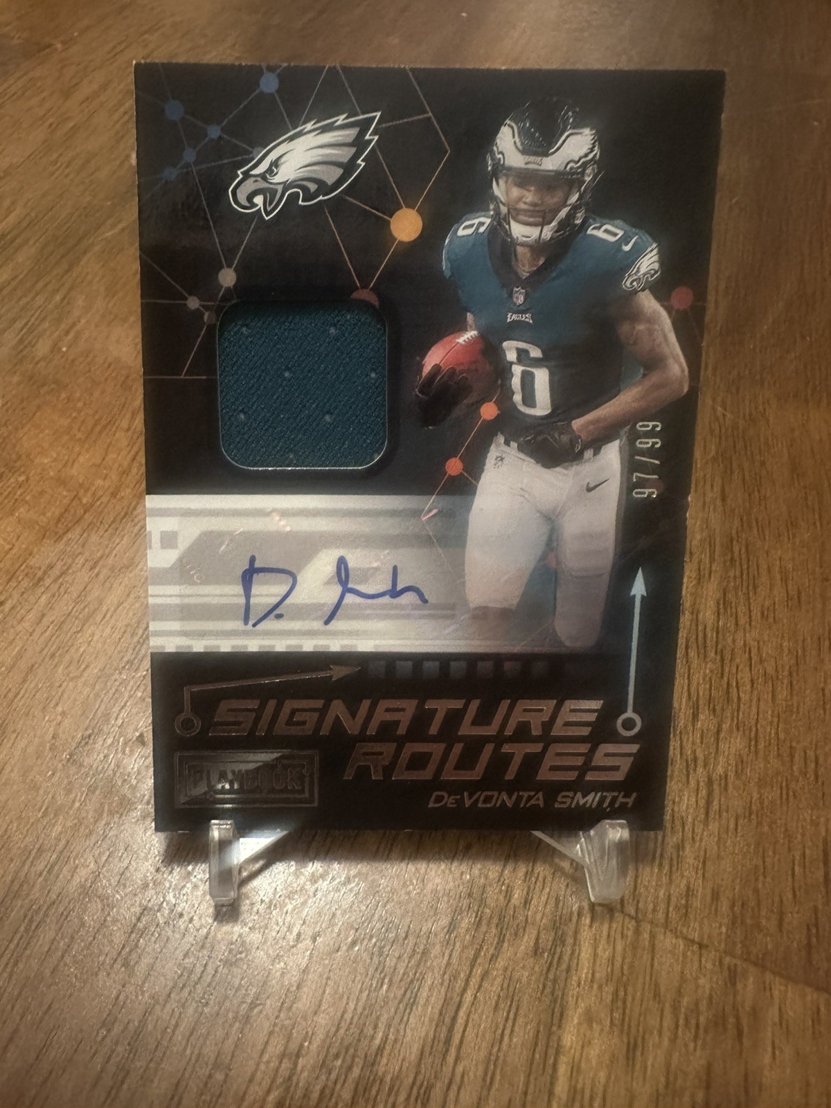 DeVonta Smith Panini Playbook Signature Routes #DVS Base