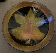 VERY NICE POOLE POTTERY AEGEAN BOWL AUTUMN LEAF DESIGN PATTERN 1970s No57