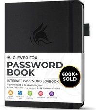 Password Book with alphabetical tabs. Internet Address Organizer Logbook. Small