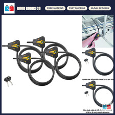 Adjustable Python Cable Locks for Trail Cameras - Keyed Alike, 8 Keys Included