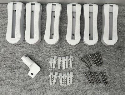 6 - Mini Gilchrist & Soames Disappearing ABS Brackets Screw Mount With Key