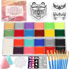 Face Painting Kit for Kids Party,22 Colors Face Paint Kit Includes Paint Tray,Sp