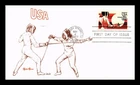 DR JIM STAMPS US COVER OLYMPICS FENCING AIR MAIL FIRST DAY ISSUE TUDOR HOUSE