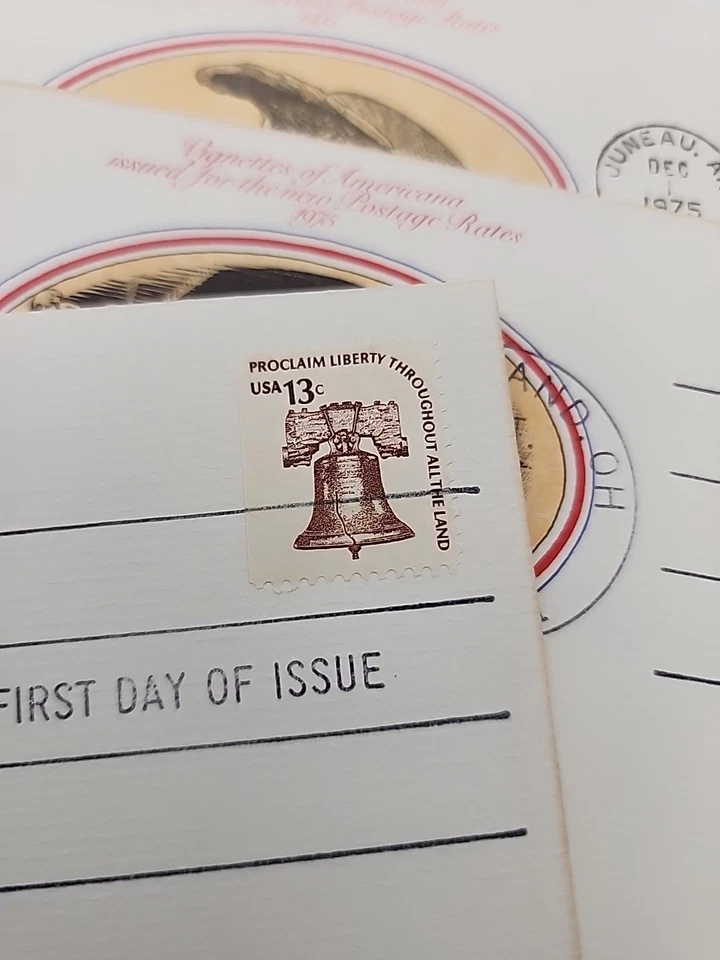 First Day Issue Cover Vignettes Americana 1975 76 Lot of 15 Patriotic Liberty - Image 4 of 4